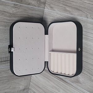 BLACK Hard Case Jewelry Travel Box